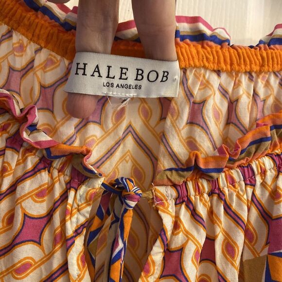 Hale bob Cathalina Blouse Viscose Off the Shoulder Medium Boho Festival Coastal - Picture 3 of 9